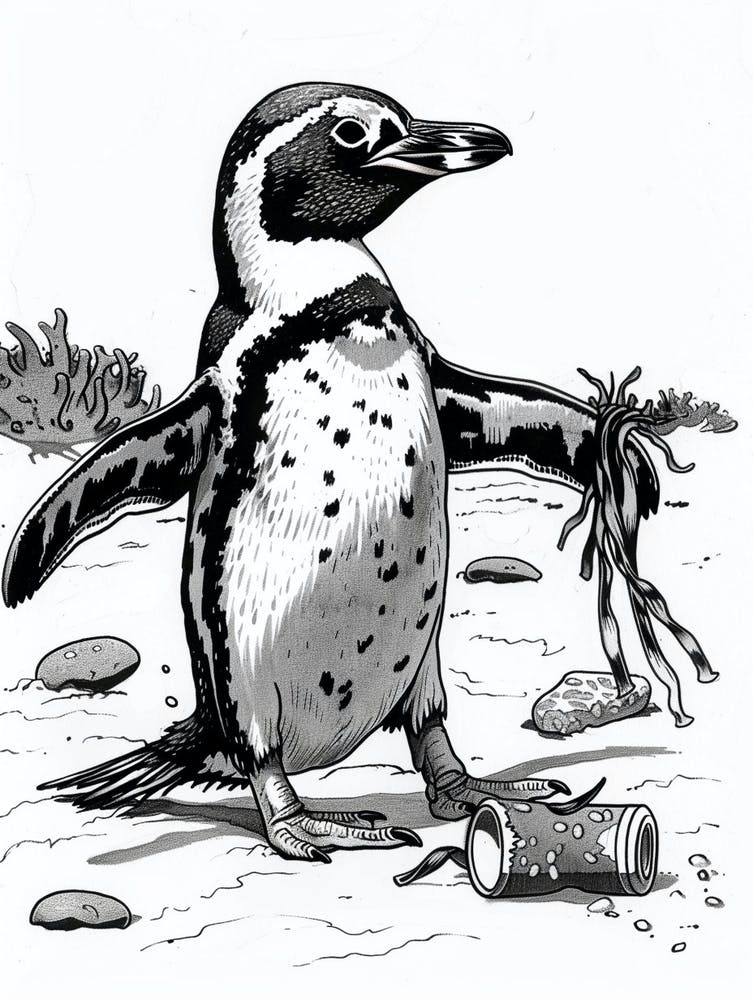 African Penguin Playing 4