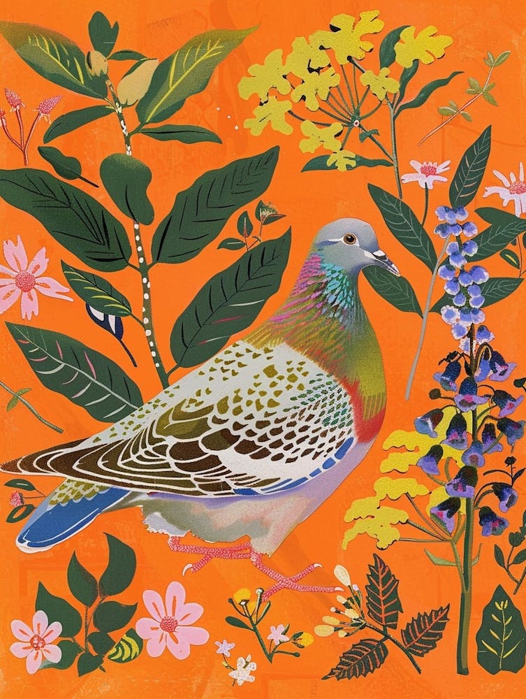 Spring Birds Pigeon 4