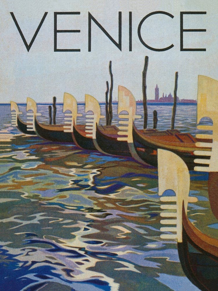 Venice Italy Vintage Travel Poster