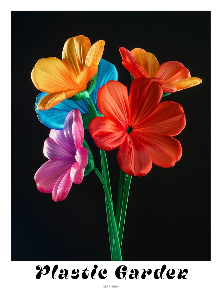 Fleurs Gonflables Lumineuses Affiche Géranium 1