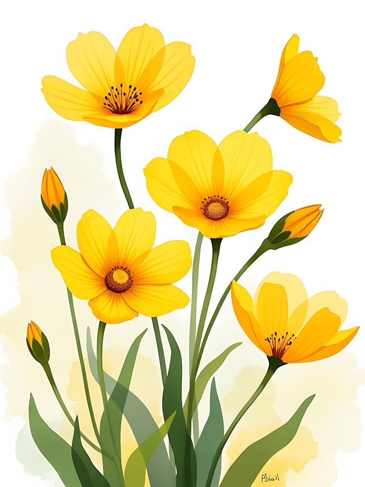 Faded Florals In Morning Light