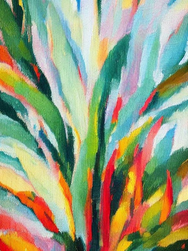 Palm 3 Impressionist Painting Plant