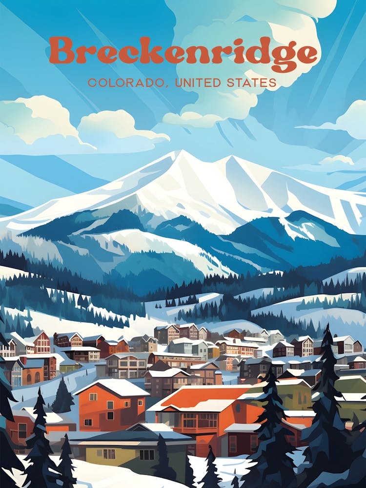 Breckenridge Colorado 2 Travel Poster 3 4 Resize