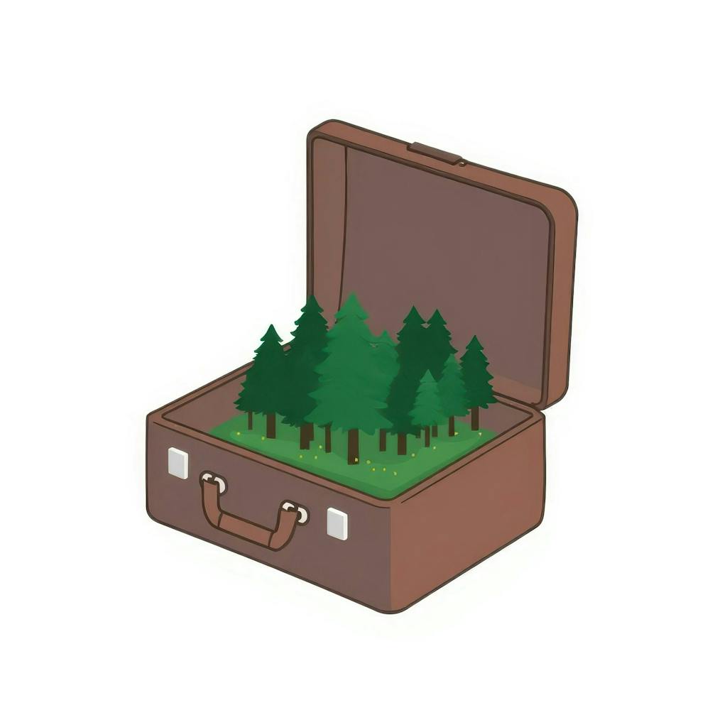 Suitcase With Trees