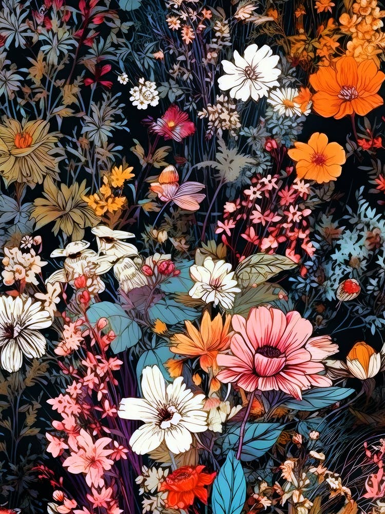 Floral Painting  nature flora flowers meadow