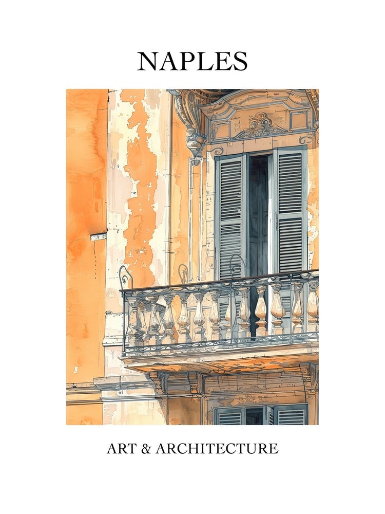 Neapel Reise- und Architektur-Poster 1