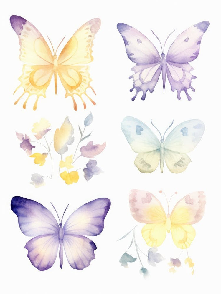 Watercolor Butterflies 4