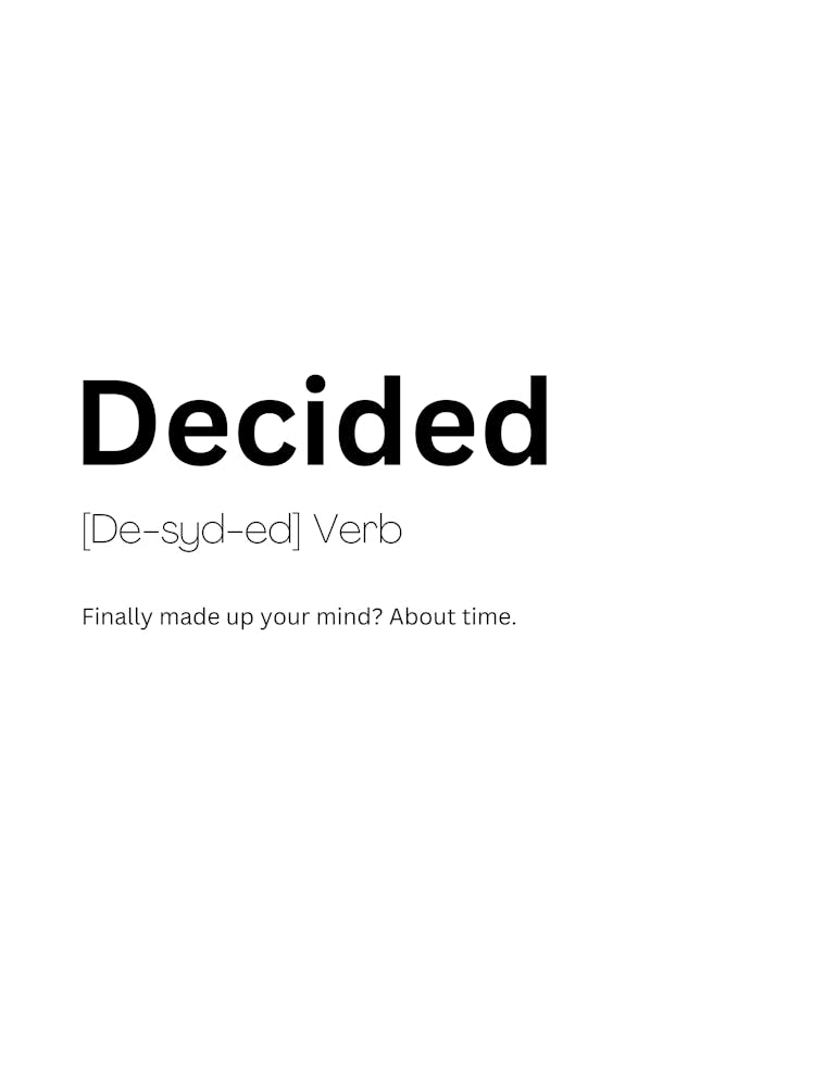 Decided Definition Meaning