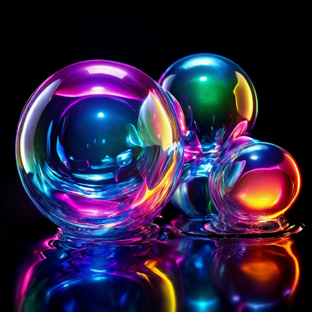 Glow Shapes Neon Bright Color 3d Fluid Bubbles Luminous Vibrant Vivid Radiant Flowing G (6)