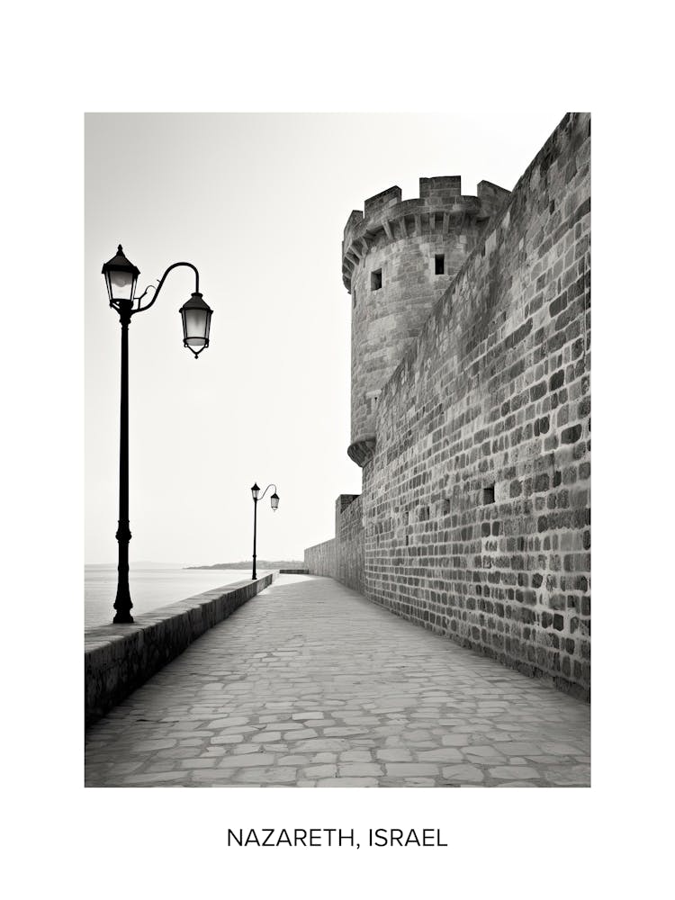 Poster Of Rhodes, Greece, Photography In Black And White 3