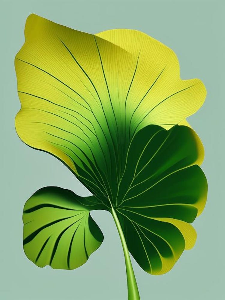 Ginkgo Biloba Leaf Vibrant Inspired 1