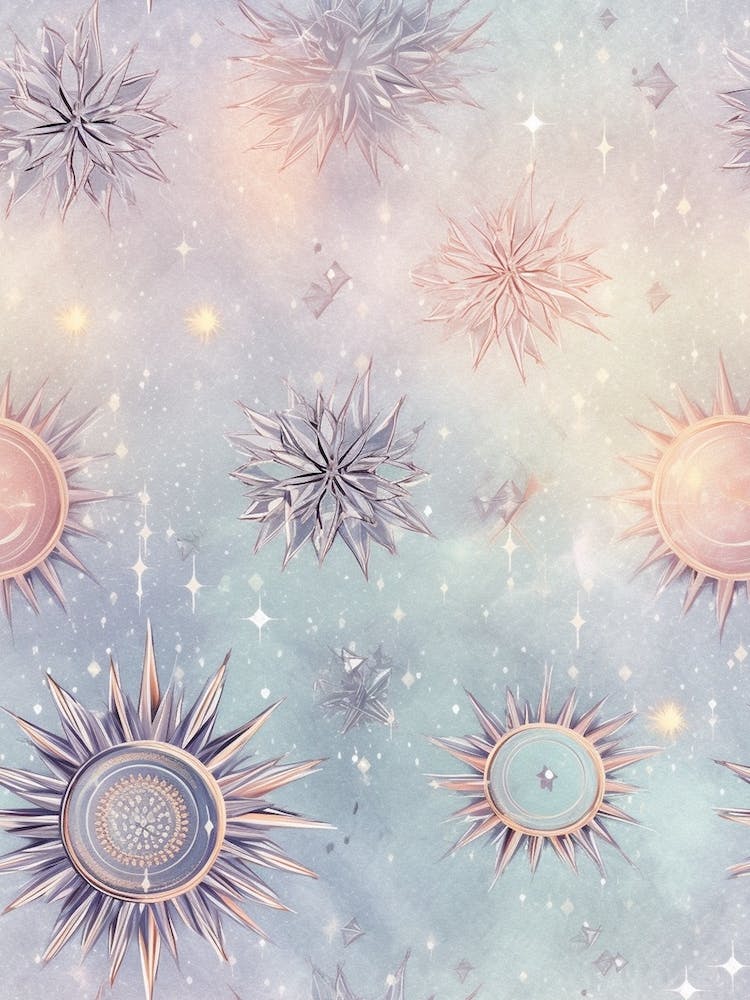 Boho Pink Shades Celestial Art 4