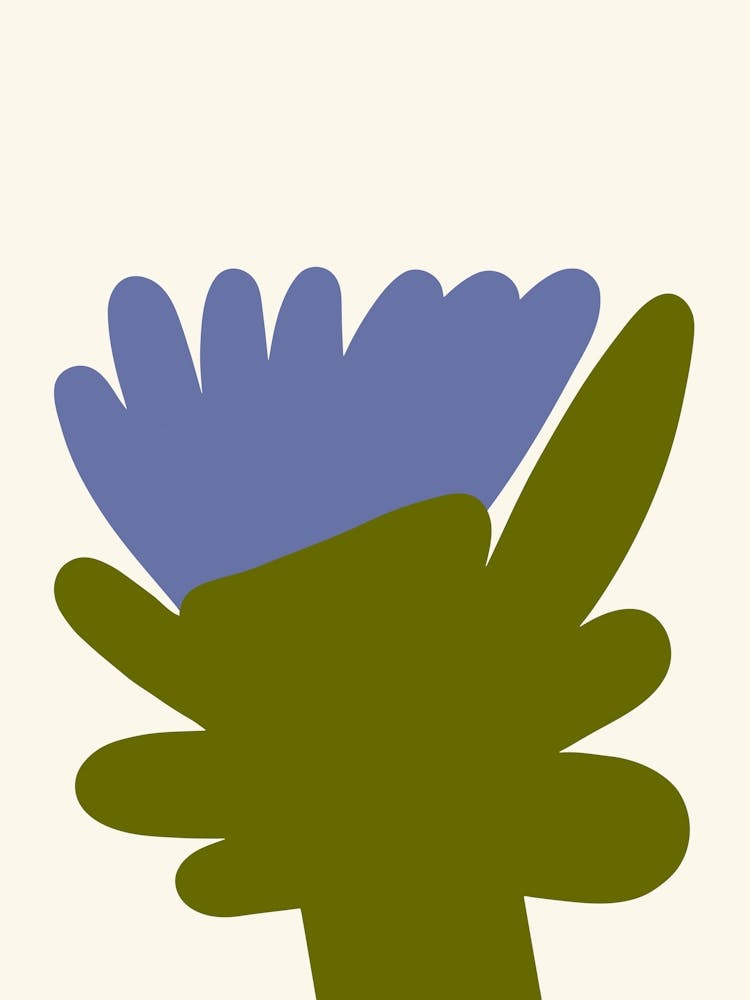 Thistle Naïf Flower Purple Green