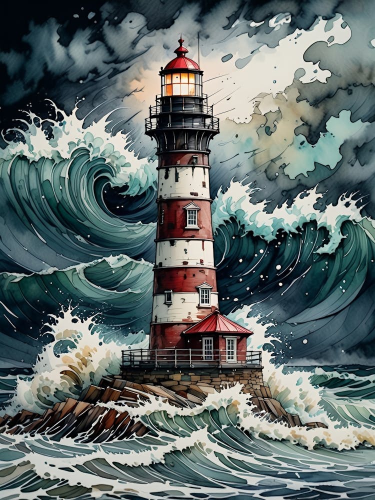 Lighthouse In The Storm 3