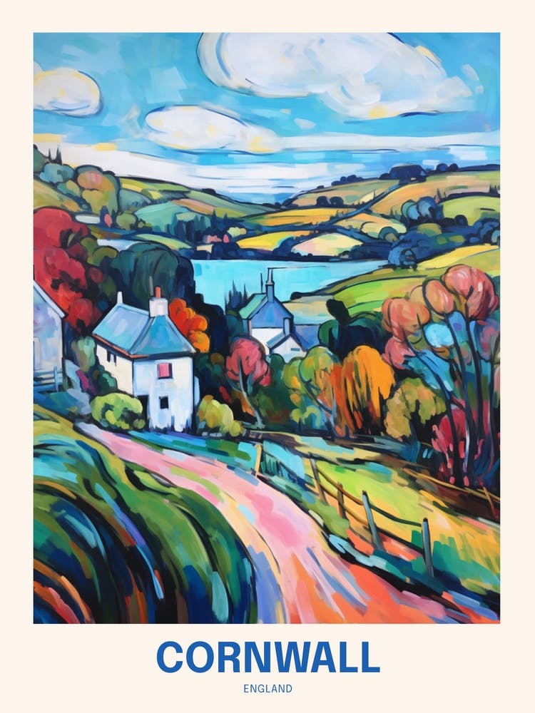 Cornwall England 18 Uk Travel Poster