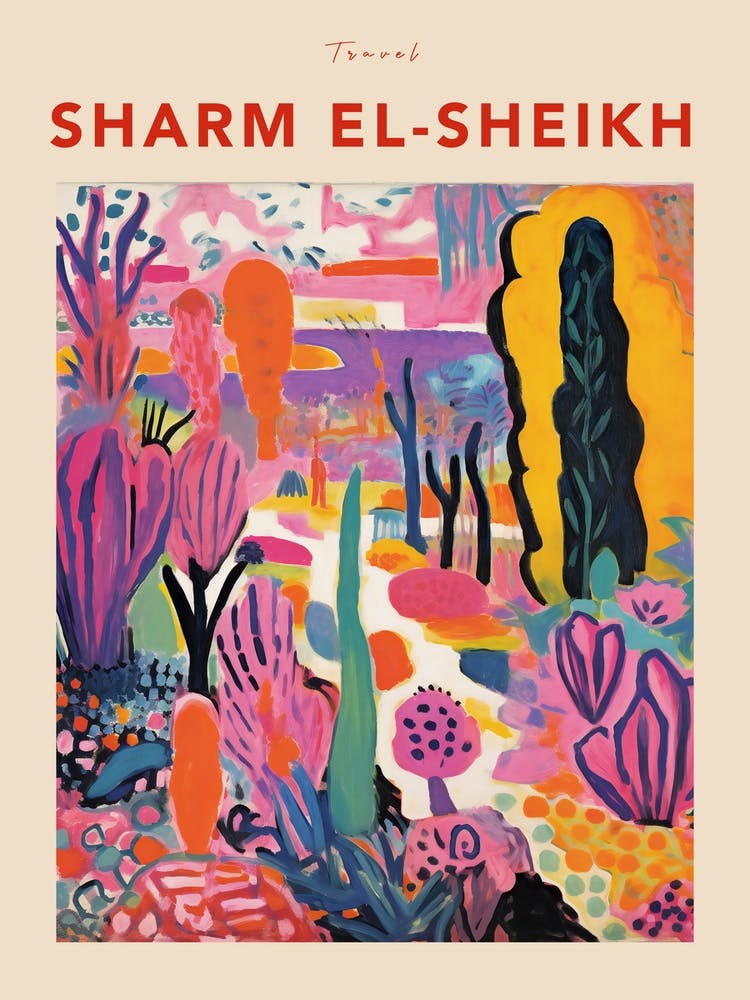 Sharm El Sheikh Egypt 4 Fauvist Travel Poster
