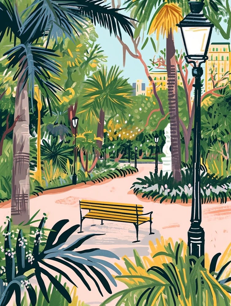 City Park Storybook Illustration 2