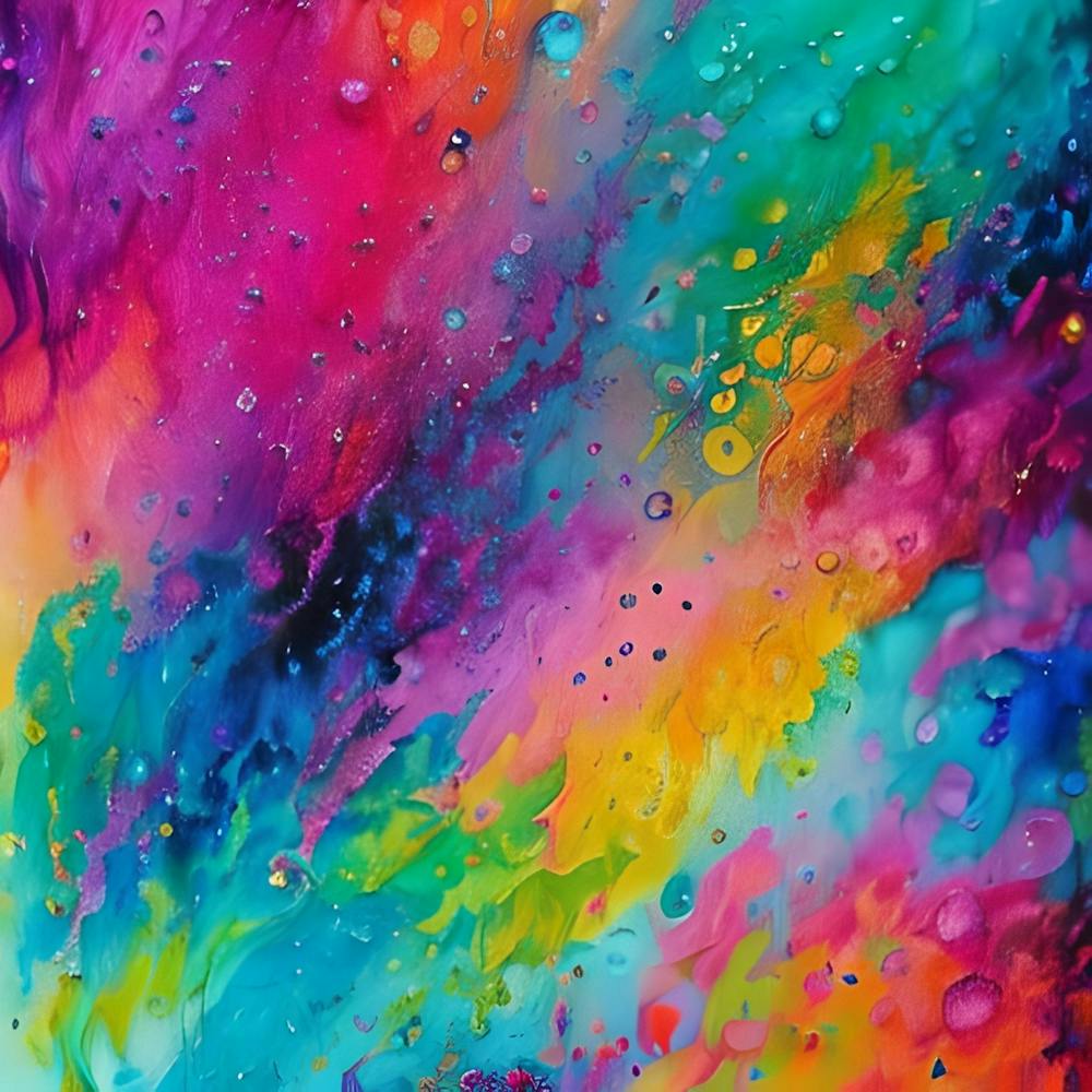 COLORS BRUSHED ABSTRACT PRINT