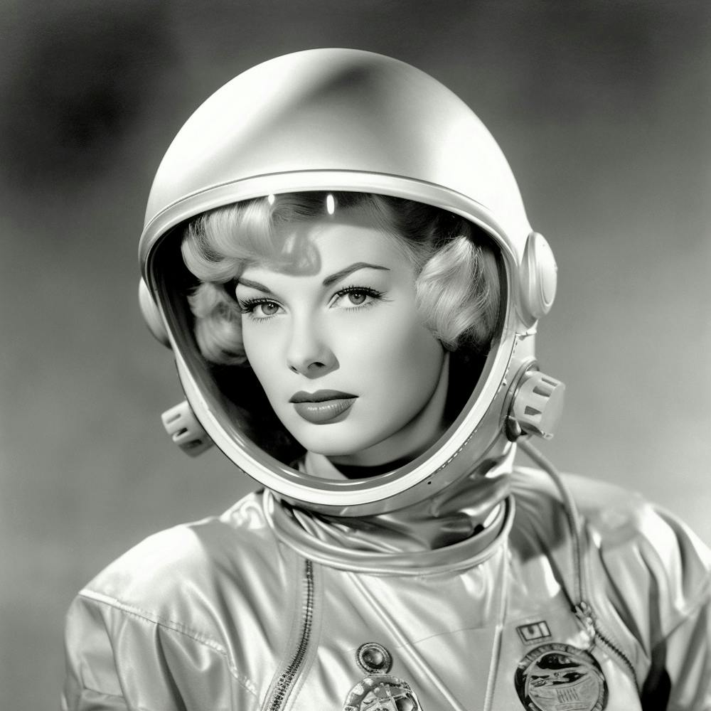 Vintage astronaut woman 1
