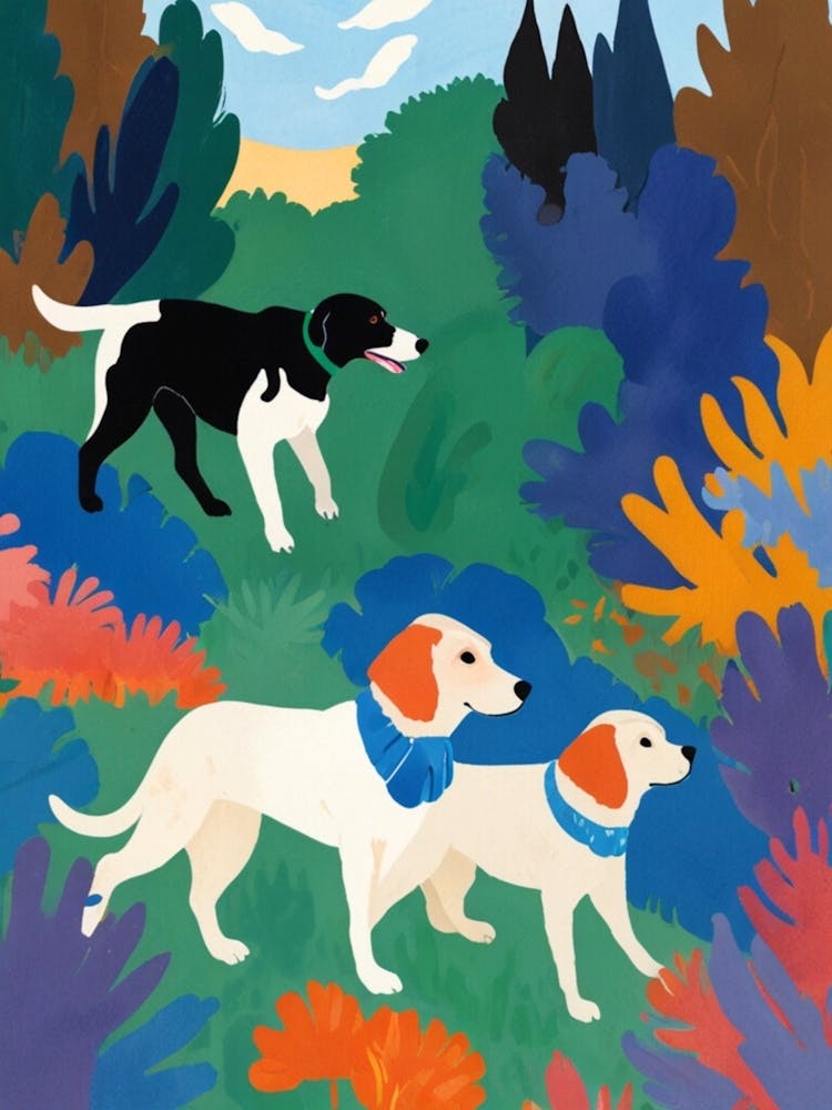 Dogs In The Woods