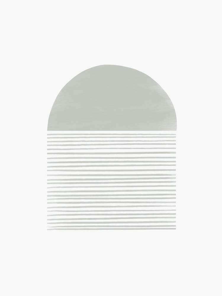 Mid Century Sunrise Sage Green