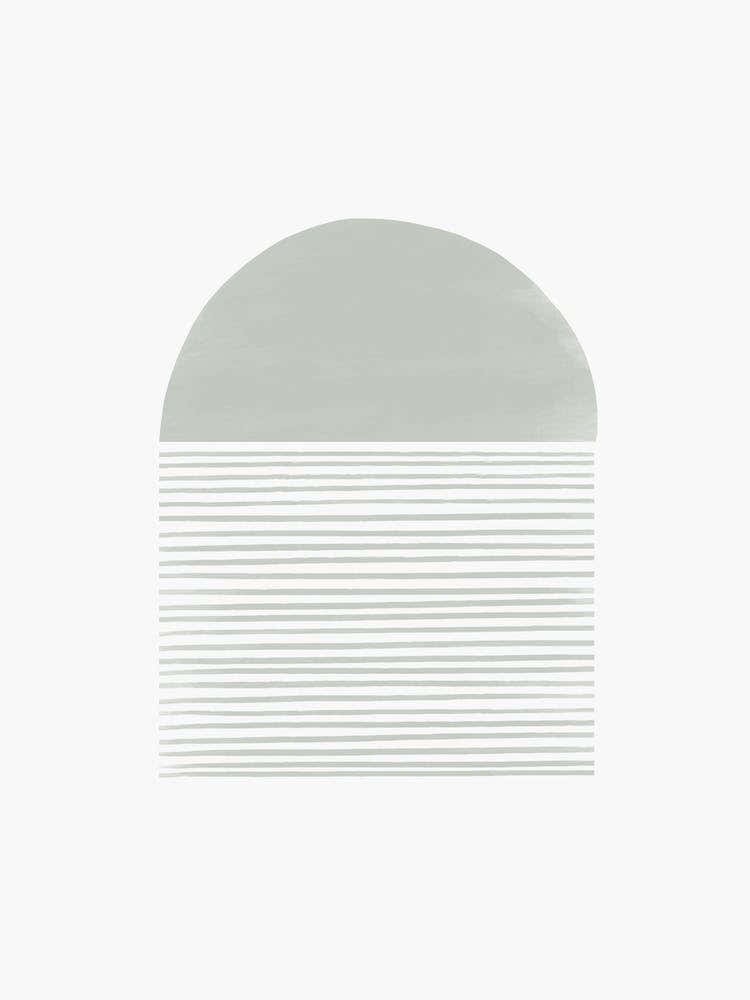 Mid Century Sunrise Sage Green