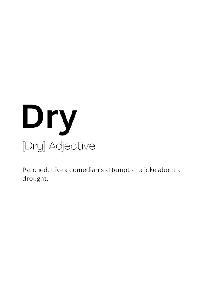 Dry Definition Meaning