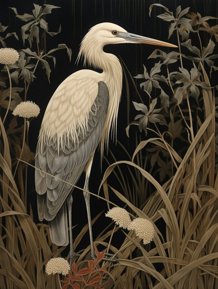 Dunkle und stimmungsvolle Botanik Storch 2