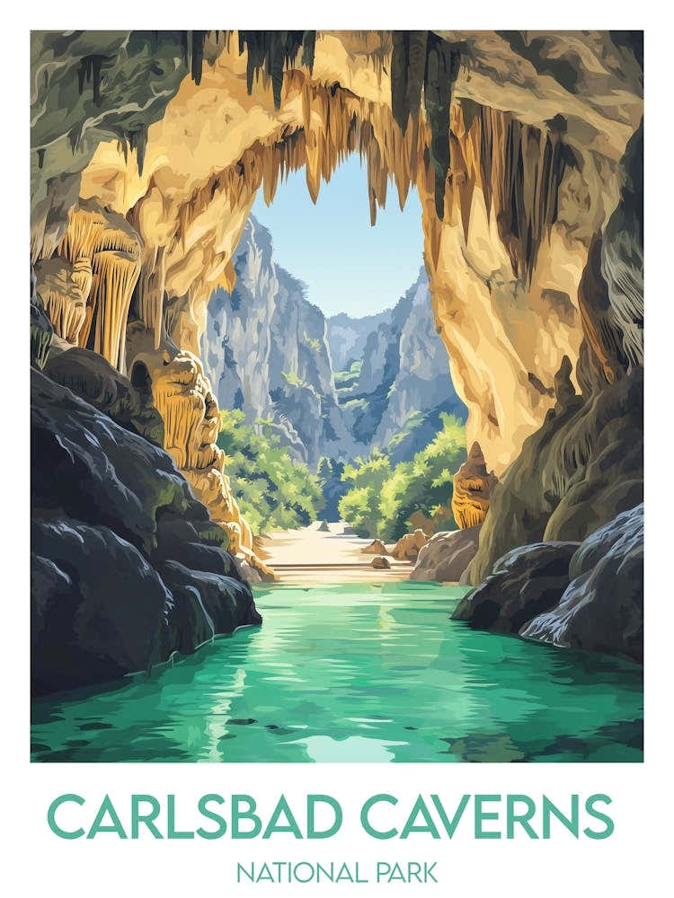 Affiche de voyage Carlsbad Caverns National Park