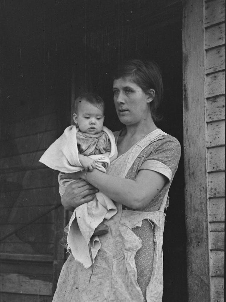 Mrs, Atkinson And Baby,Atkinson Rents From An Estate And Has Eighty Acres Of Very Poor Land On Which To Support His