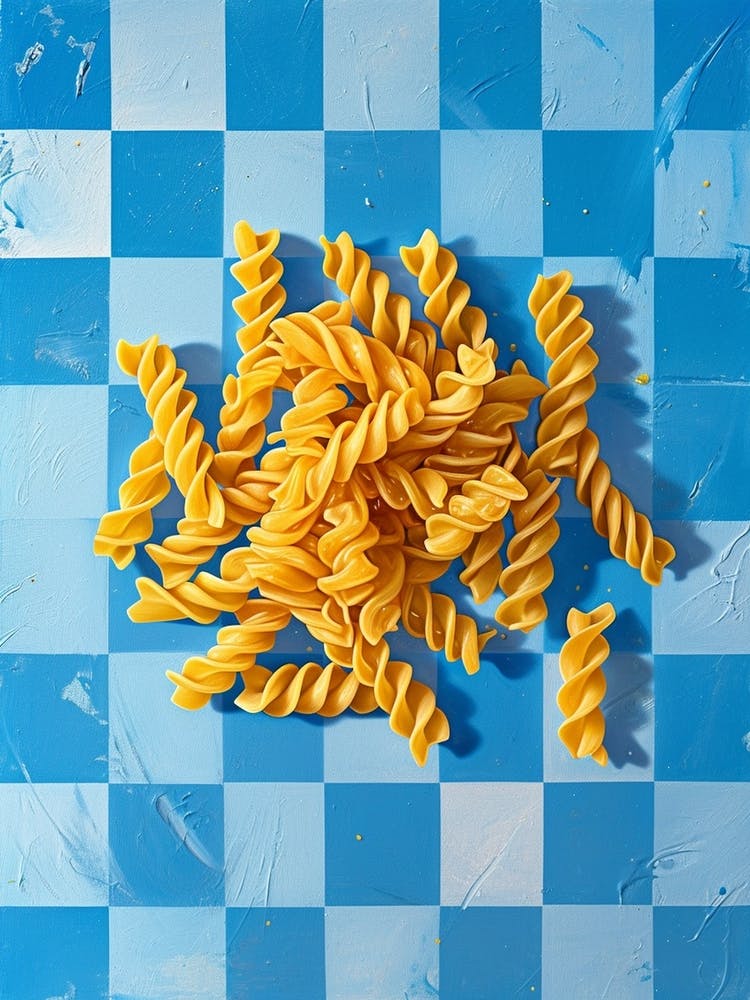 Pasta Blue Checkerboard 1