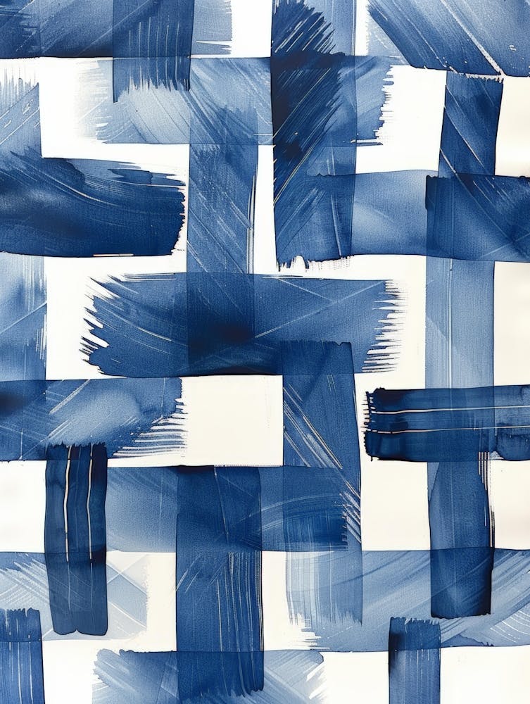 Blue And White Checkerboard