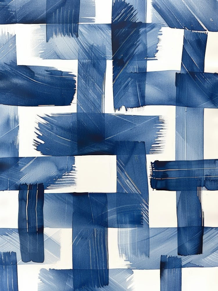 Blue And White Checkerboard