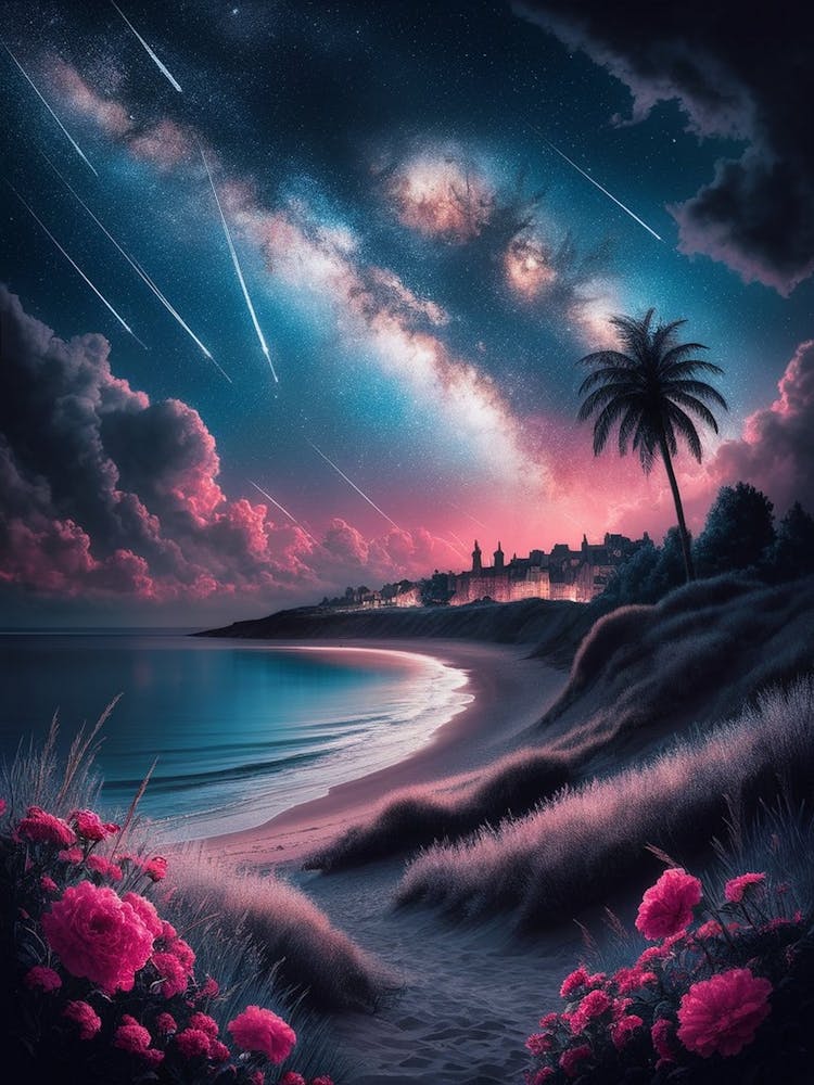 Night At The Beach 1