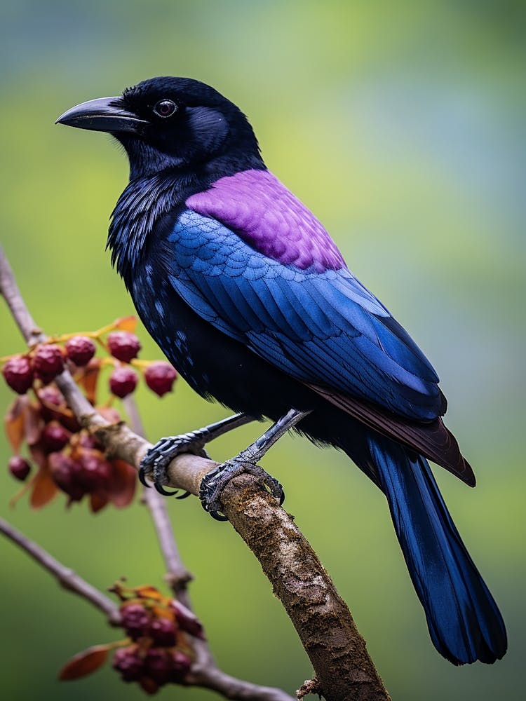 Purple-Throated Fruitcrow Wall Art 1