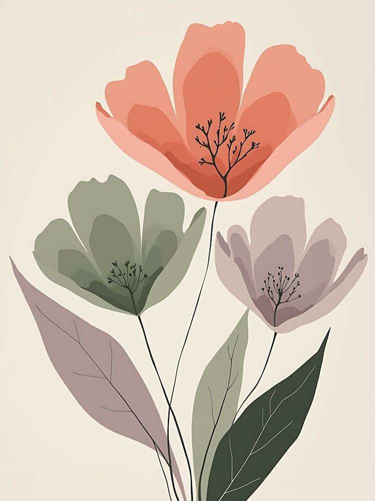 Earthy Botanical Aesthetic | Minimalist Wildflower Wall Art