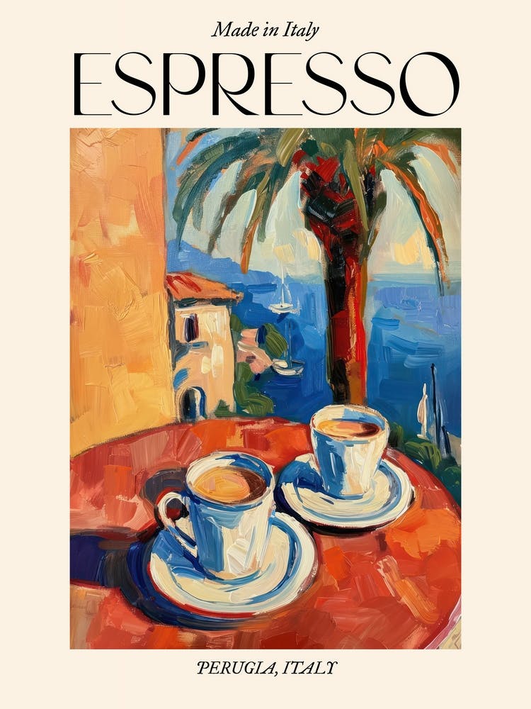 Perugia Espresso Made In Italy 4 Poster