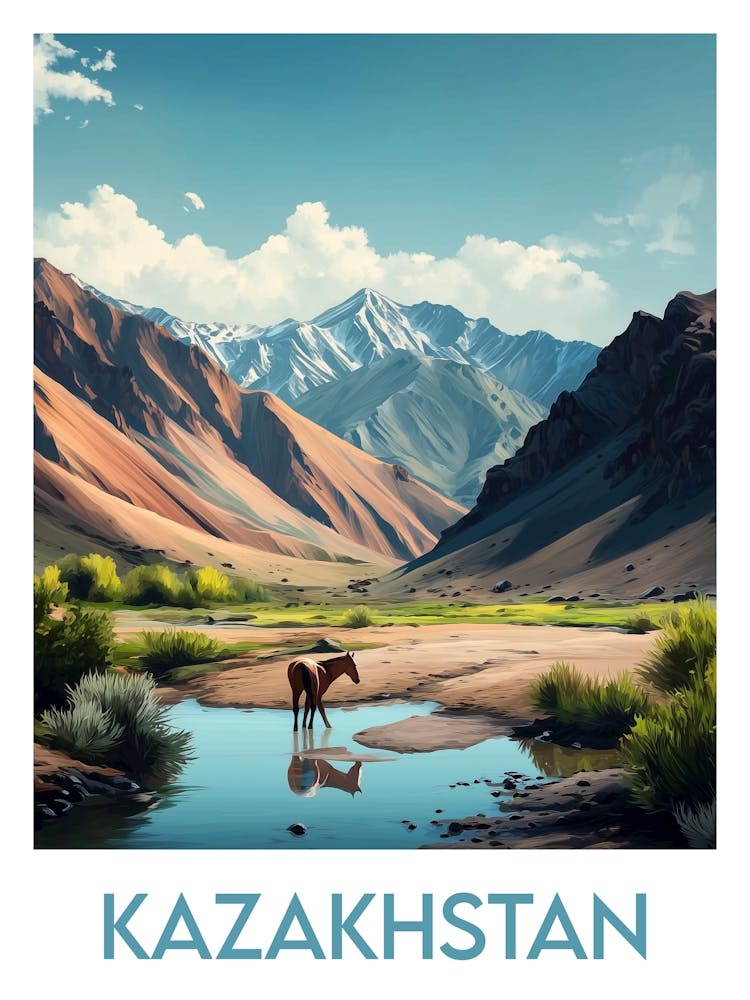 Affiche de voyage Kazakhstan