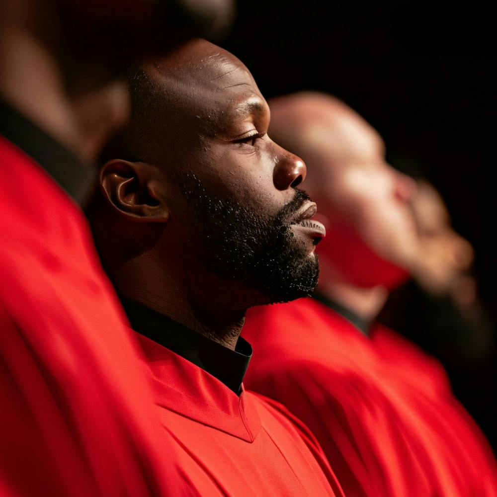 Group Of Men In Red Robes 1
