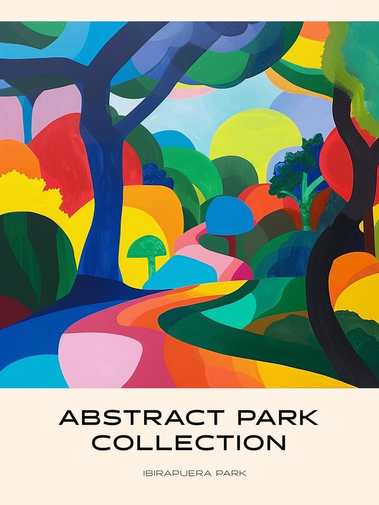 Abstract Park Collection Poster Ibirapuera Park Salvador 2