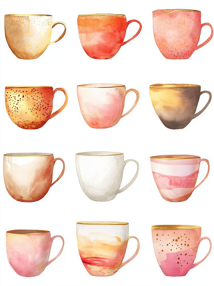 Pink Coffee Cups