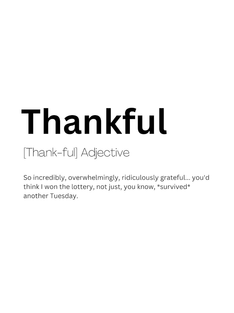 Thankful Definition Meaning