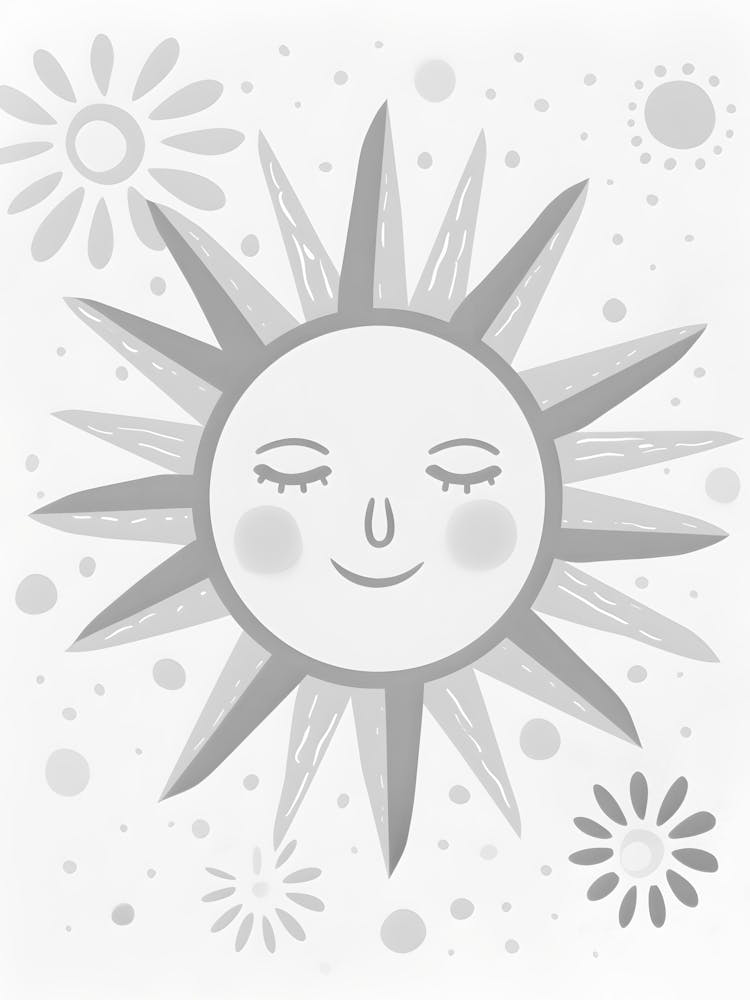Sun With Flowers