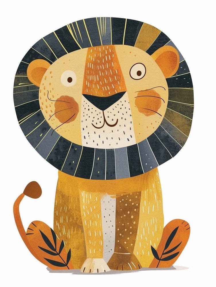 Barbary Lion Night Hunt Clipart 1