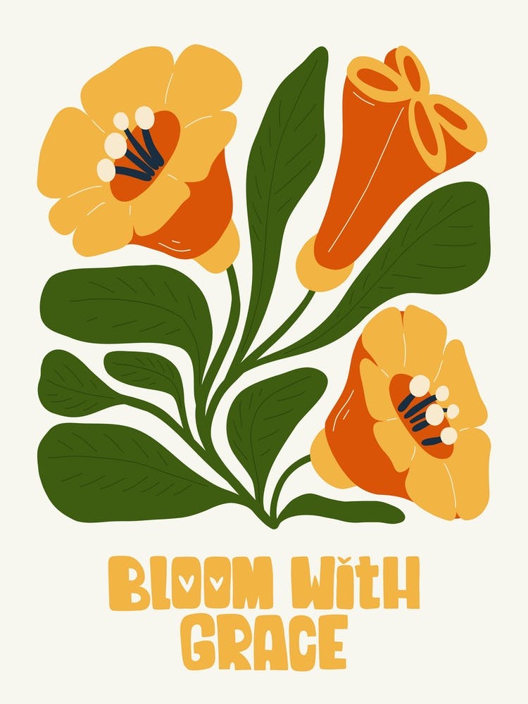 Bloom With Grace Boho Botanical Matisse Style 1