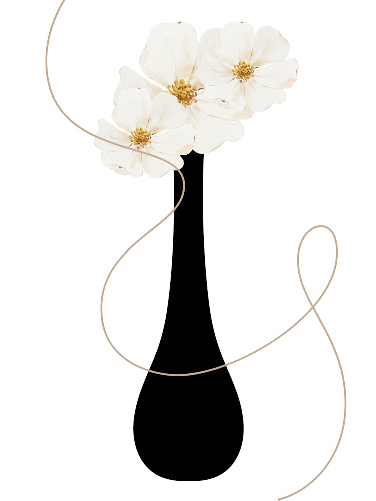 White Flowers In A Vase