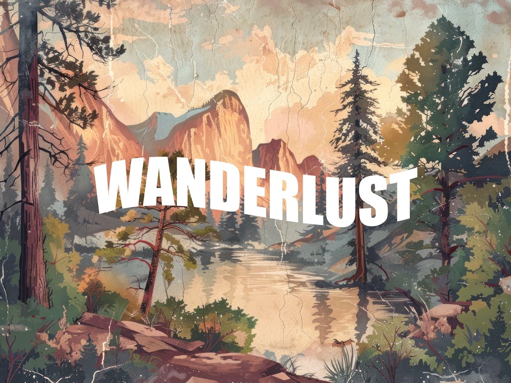 White Wanderlust Poster Vintage Woods Illustration 1