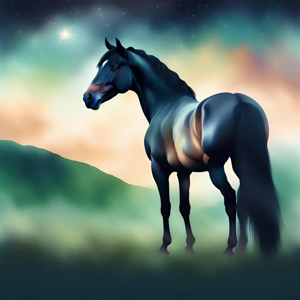 Horse In The Night Sky
