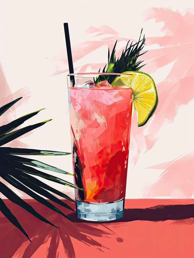 Red Tropical Cocktail 3