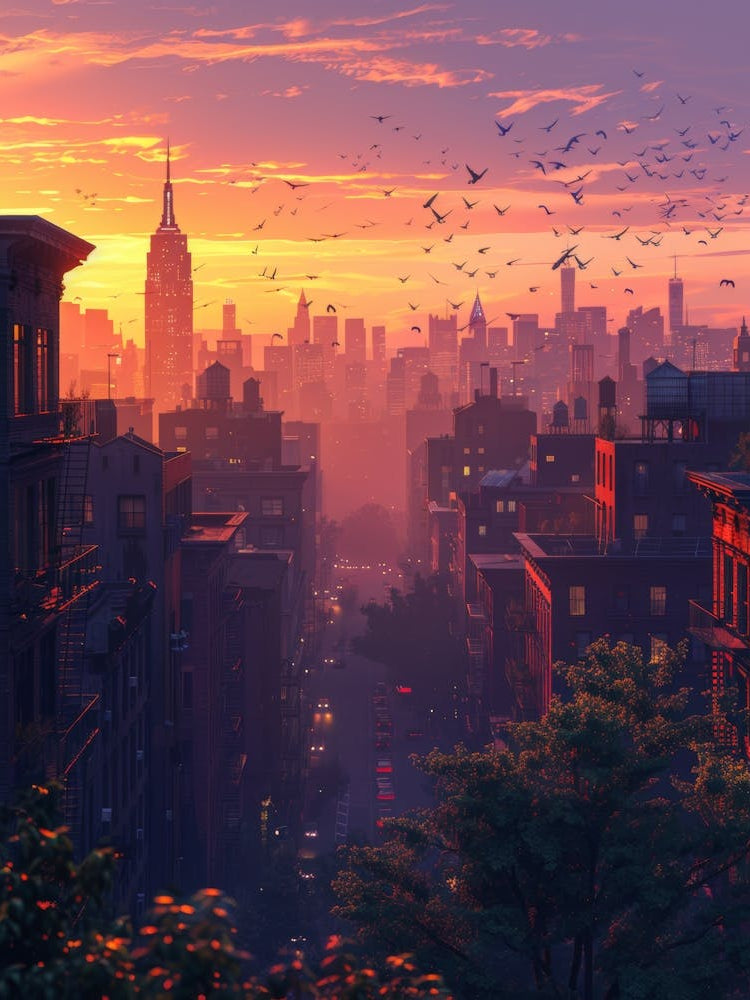 Sunset In New York City 3